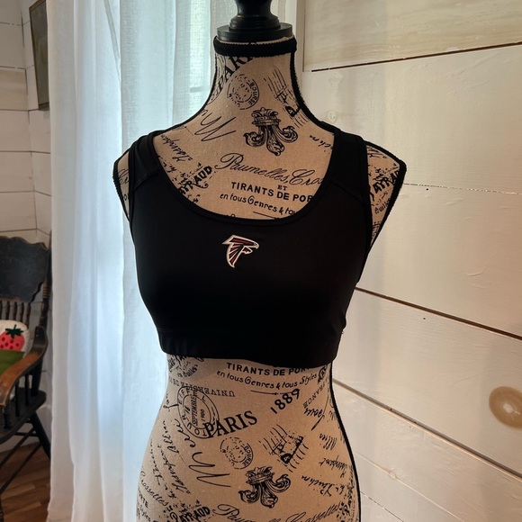 Nike Dri-Fit Atlanta Falcons Black Sports Bra with Logo, size medium, EUC - Picture 1 of 7